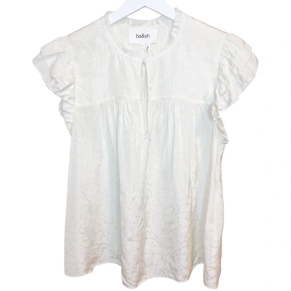 ba&sh | Solstice Top With Ruffled Shoulders - Picture 2 of 11